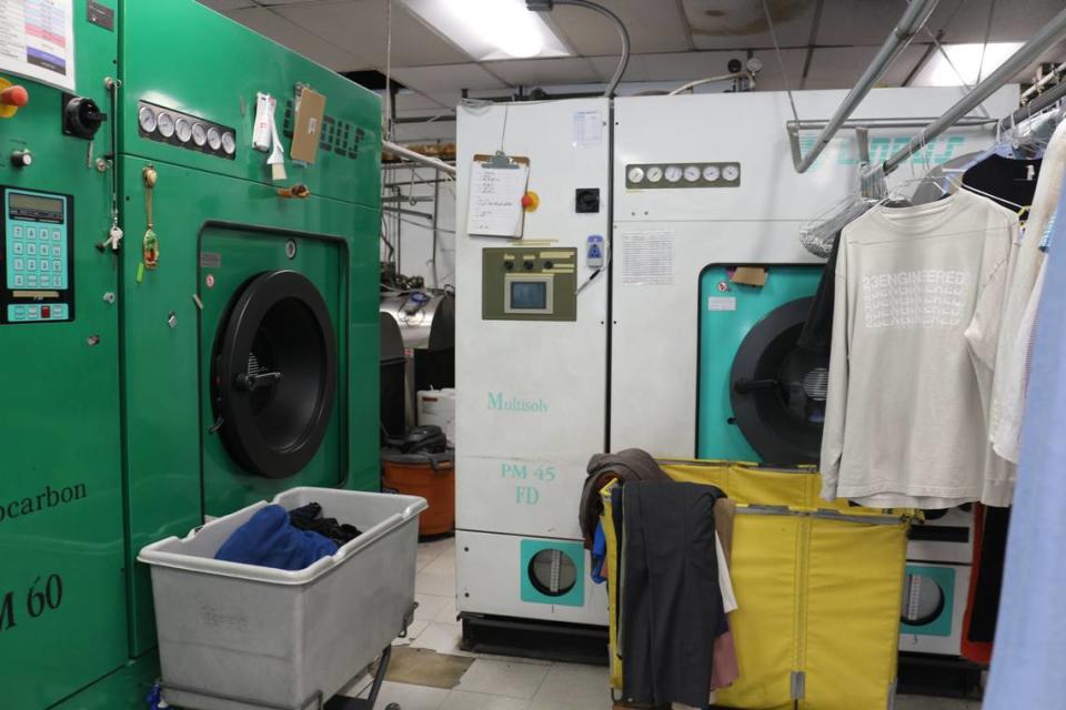Dry cleaning machines in Hollywood, California.
