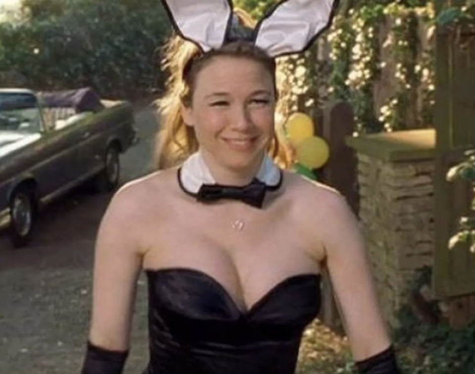 Closeup of Renée Zellweger in "Bridget Jones's Diary"