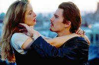 <a href="http://movies.yahoo.com/movie/before-sunrise/" data-ylk="slk:BEFORE SUNRISE;elm:context_link;itc:0;sec:content-canvas" class="link ">BEFORE SUNRISE</a> <br>Directed by: Richard Linklater<br>Starring: Ethan Hawke, Julie Delpy