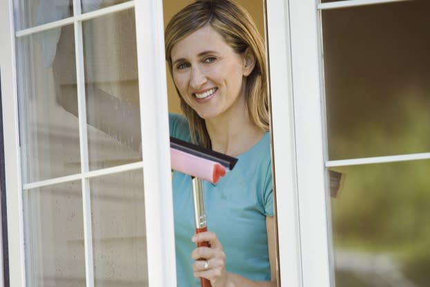 <b>Squeegees aren't just for window exteriors; they're perfect for indoors as well.</b> © Corbis