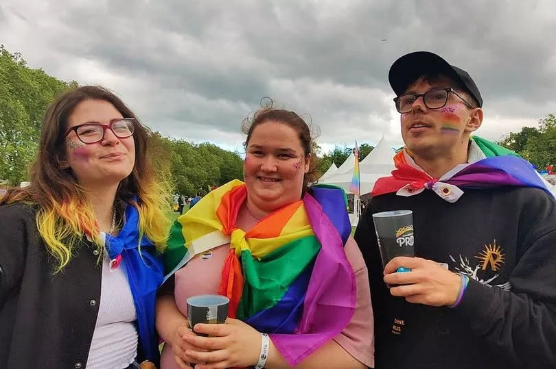 (Left to right) Ines Agostinho, Lauren Dickinson and Reece Enderson