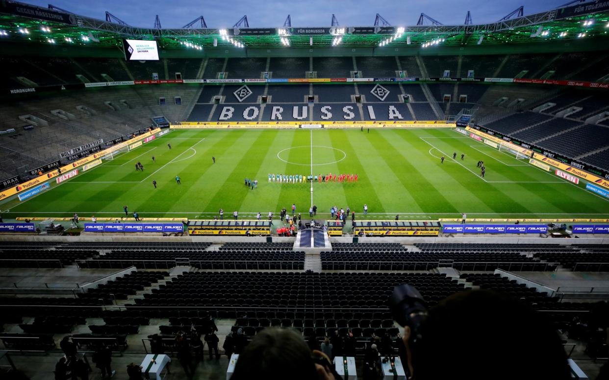 General view of an empty Borussia-Park - Germany extends ban on Bundesliga crowds in blow to British spectators' hopes of October stadium return - REUTERS