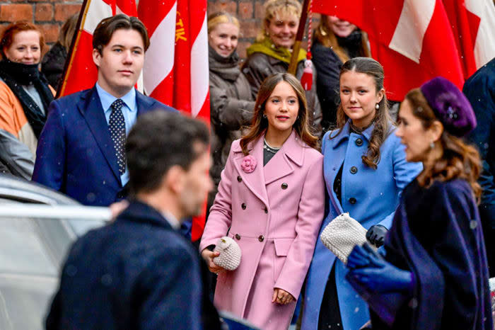 Mary de Dinamarca, con tres de sus hijos en la imagen