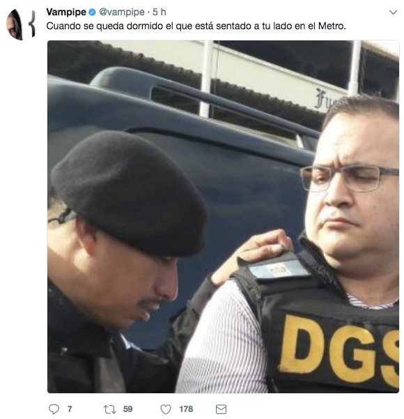 Memes por el traslado de Javier Duarte a México