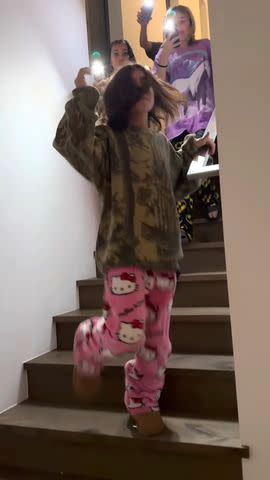 <p>Scott Disick/Instagram</p> Scott Disick's daughter Penelope filming a TikTok with her cousin North West and friends