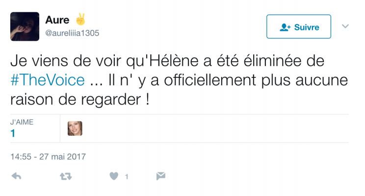 Hélène éliminée