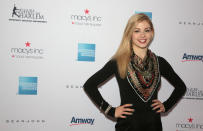 Gracie Gold attends the 2014 Skating with the Stars benefit gala at the Trump Rink in Central Park on Monday, April 7, 2014, in New York. (Photo by Luiz C. Ribeiro/Invision/AP)