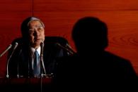 Bank of Japan (BOJ) Governor Haruhiko Kuroda attends a news conference at the BOJ headquarters in Tokyo