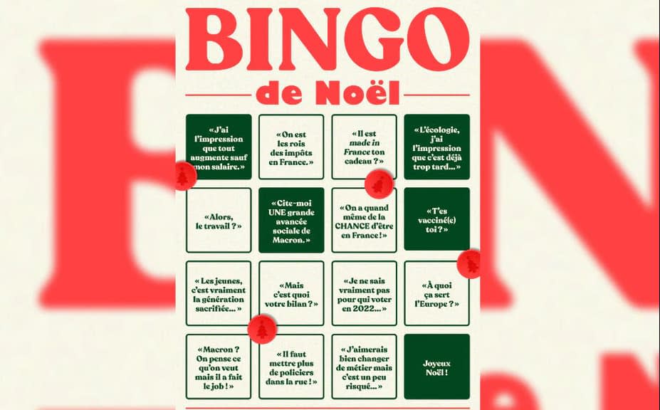 Le bingo de Noël de la République en marche (compte Instagram @BingodeNoel) - BFMTV