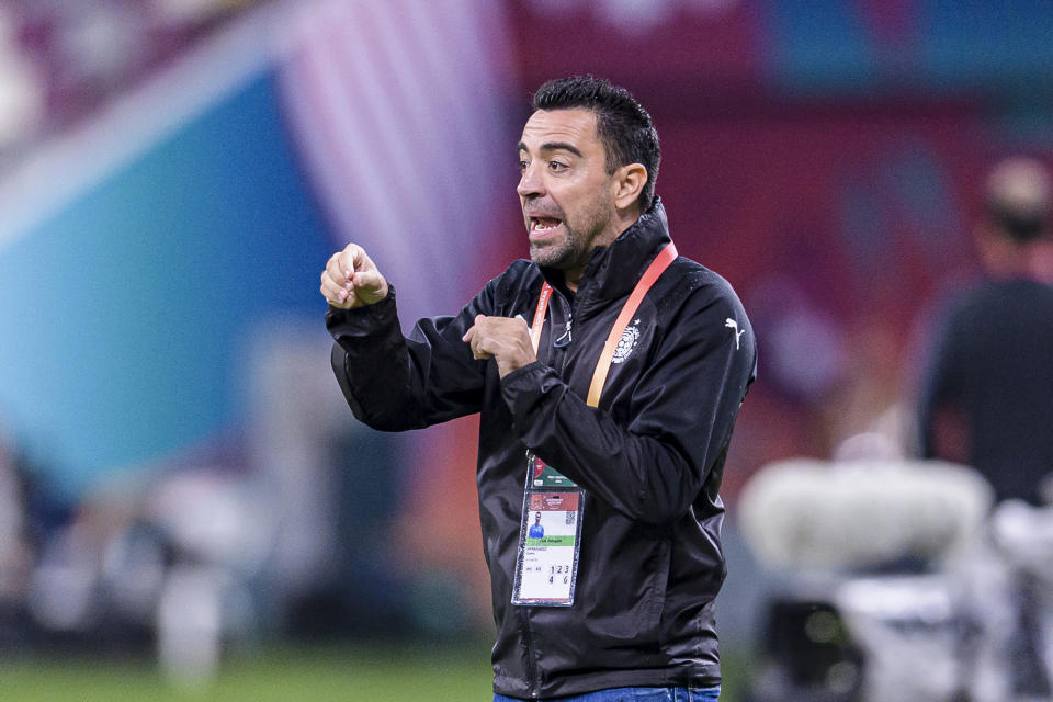 DOHA, QATAR - DECEMBER 17: Al-Sadd Head Coach Xavier Hernandez gestures during the FIFA Club World Cup 5th place match between Al-Sadd Sports Club and Esperance Sportive de Tunis at Khalifa International Stadium on December 17, 2019 in Doha, Qatar. (Photo by Marcio Machado/Eurasia Sport Images/Getty Images)