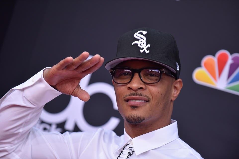 T.I. remained coy when asked if we an angel or not. “I don’t think I’m qualified to say yes to that,” he told <em>Yahoo Entertainment</em>. Source: Getty