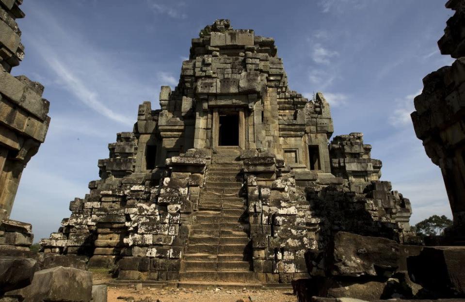 Ta Keo Temple in Siem Reap, Cambodia is believed to be the state temple of the Khmer king Jayavarman V.