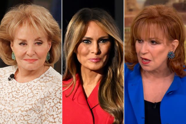 <p>Lou Rocco/Disney General Entertainment Content via Getty; Leon Neal/Getty; ABC</p> Barbara Walters; Melania Trump; Joy Behar on 'The View'