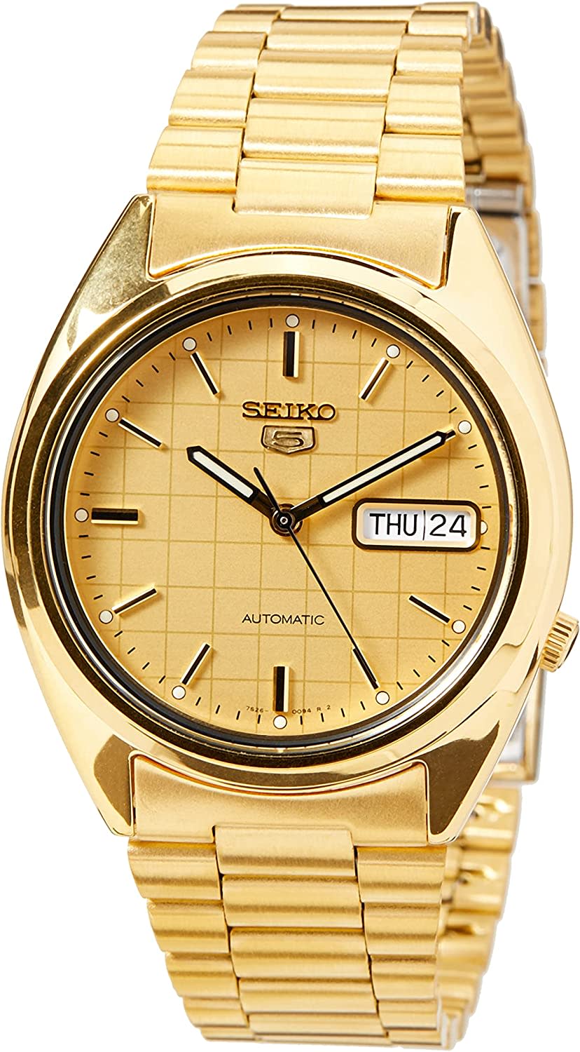 Seiko Men's SNXL72 Gold-Tone Stainless Steel Bracelet Watch. Image via Amazon.