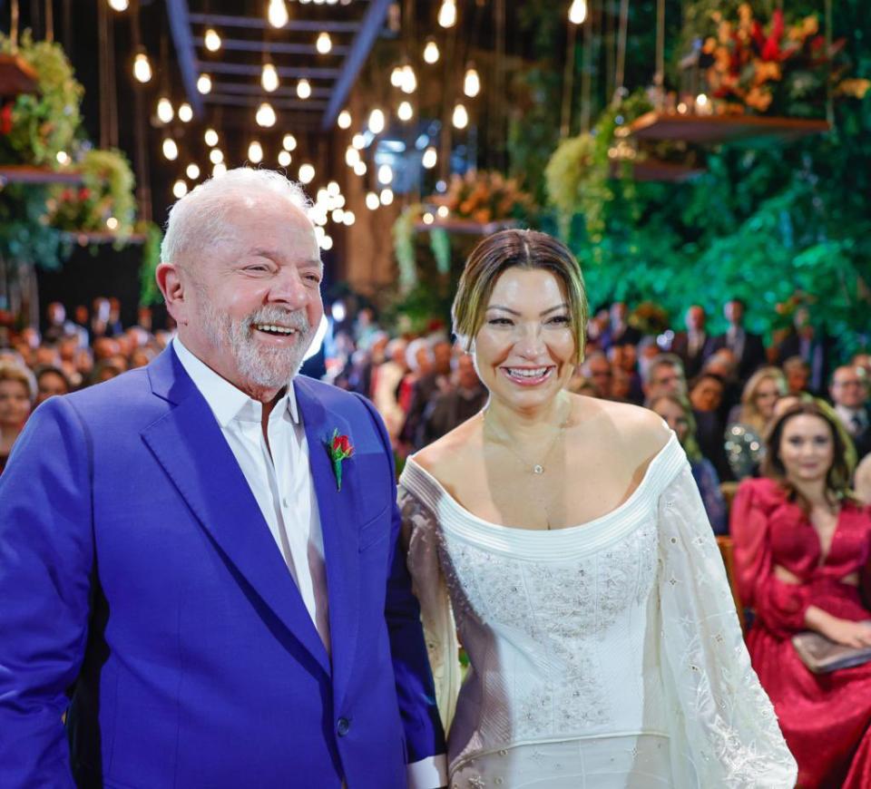 <p>Lula e Janja se casam em São Paulo e recebem amigos famosos e políticos (foto: Divulgação/Ricardo Stuckert)</p> 