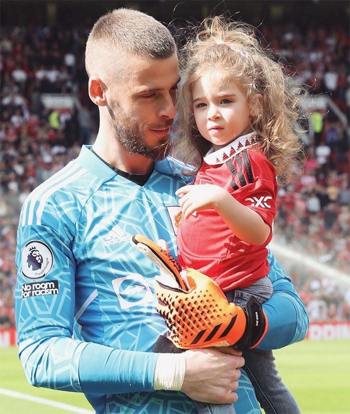 David de Gea y su hija Yanay