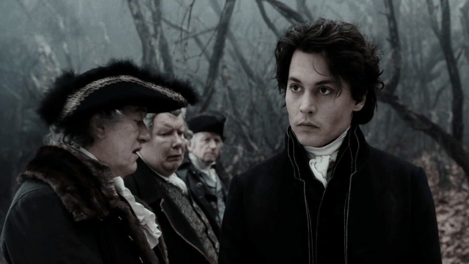 Johnny Depp as Ichabod Crane in Sleepy Hollow