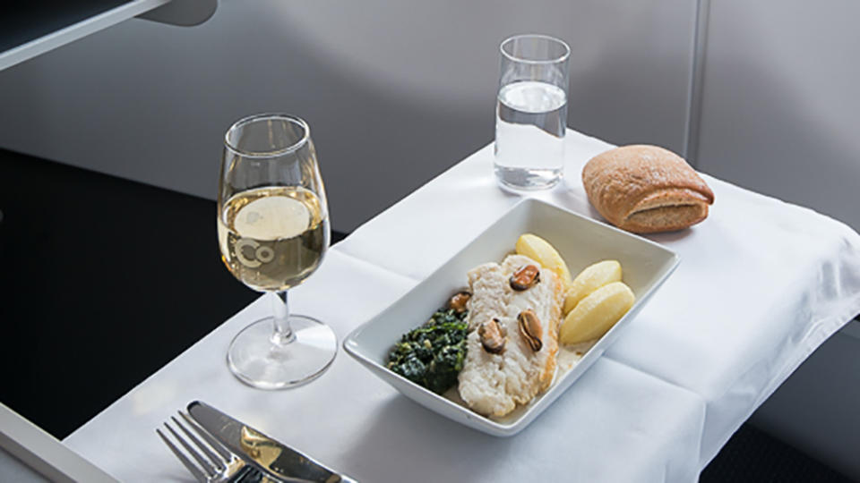 Up in the air, you can expect a curated food and wine experience. - Credit: La Compagnie