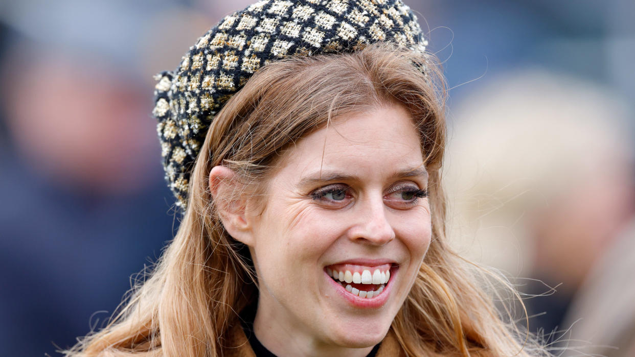 Princess Beatrice attends day 3 'St Patrick's Thursday' of the Cheltenham Festival at Cheltenham Racecourse on March 14, 2024 in Cheltenham, England. (Photo by Max Mumby/Indigo/Getty Images)