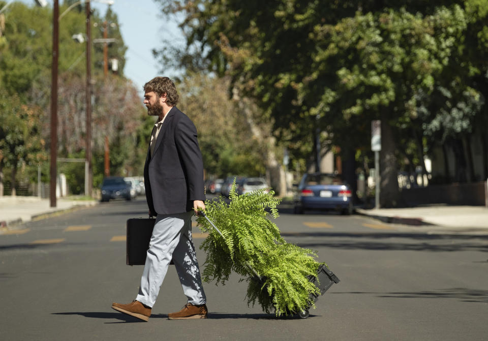 This image released by Netflix shows Zach Galifianakis in "Between Two Ferns: The Movie." (Adam Rose/Netflix via AP)