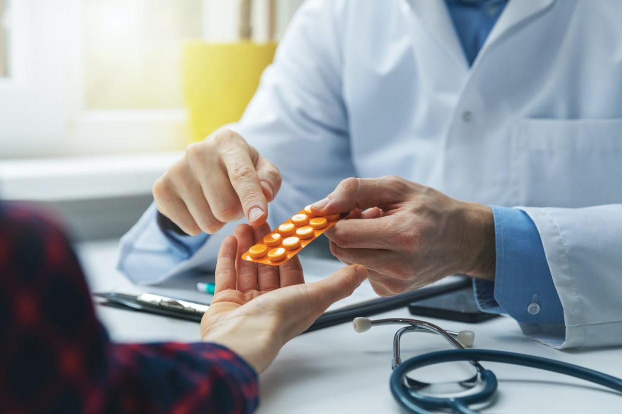<span class="caption">Genetic differences, drug interactions and inflammation can affect how well drugs work in the body.</span> <span class="attribution"><a class="link " href="https://www.gettyimages.com/detail/photo/physician-consulting-female-patient-about-pills-royalty-free-image/1207517989" rel="nofollow noopener" target="_blank" data-ylk="slk:ronstick/iStock via Getty Images Plus;elm:context_link;itc:0;sec:content-canvas">ronstick/iStock via Getty Images Plus</a></span>