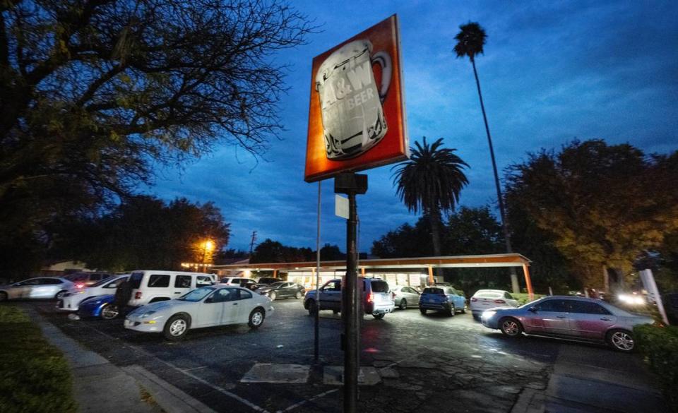 A&W restaurant on G and 14th streets in Modesto, Calif., Friday Nov. 17, 2023. The restaurant is closing after 66 years of continuous service.