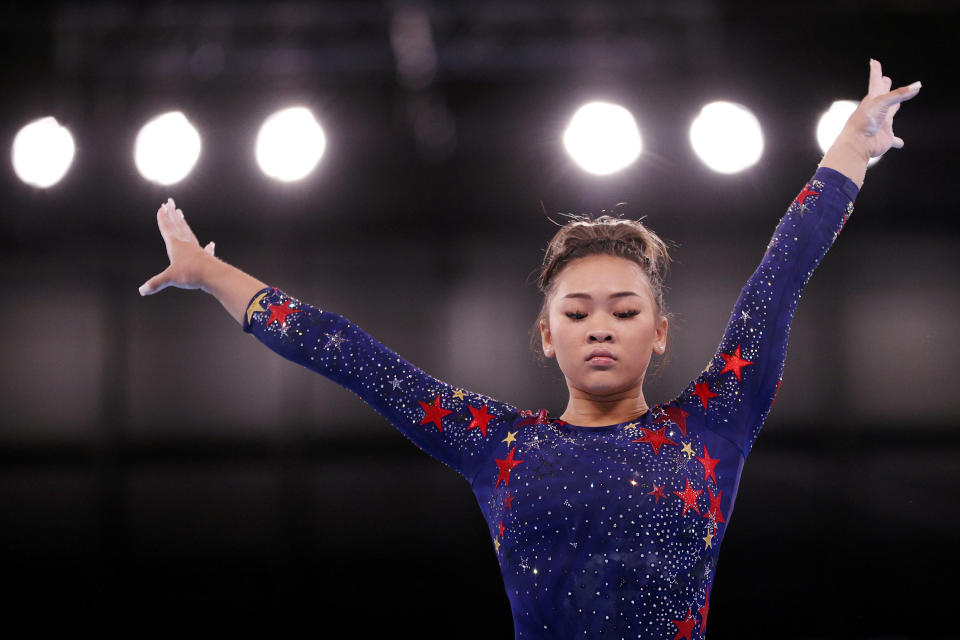 <p>In 2019 her father, John, fell from a ladder while trimming a tree and is now paralyzed from the chest down. But that hasn't stopped him from supporting his daughter. John Facetimes with his daughter almost everyday. (Photo by Ezra Shaw/Getty Images)</p> 