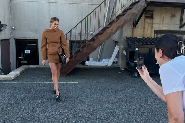 <p>courtesy of Stassi</p> Stassi Schroeder getting her photo taken before meeting fans at Bookends