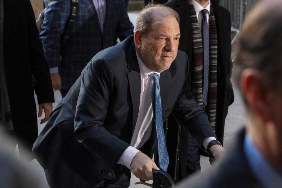 Weinstein used a walking aid throughout his New York trial (REUTERS)