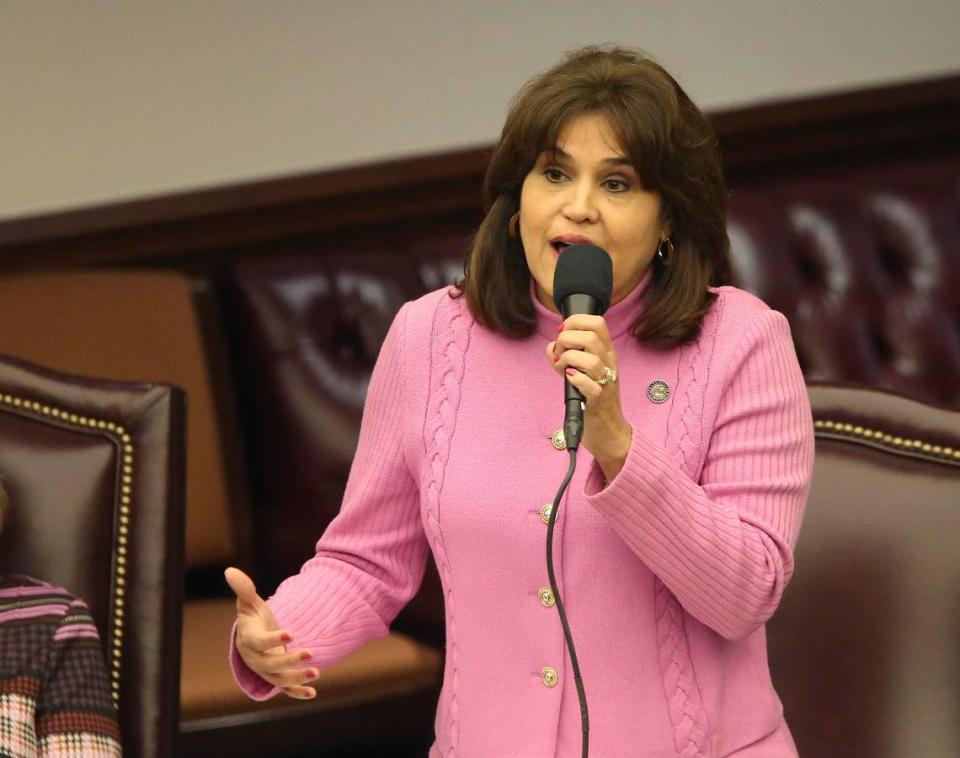 Sen. Annette Taddeo, D-Miami, speaks during the Senate special session concerning Gov. Ron DeSantis’ dismissal of Broward County Sheriff Scott Israel on Wednesday Oct. 23, 2019, in Tallahassee.