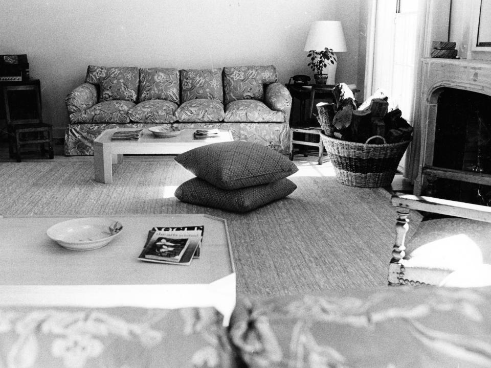 Jackie Onassis country home circa 1979 in Peapack, New Jersey.
