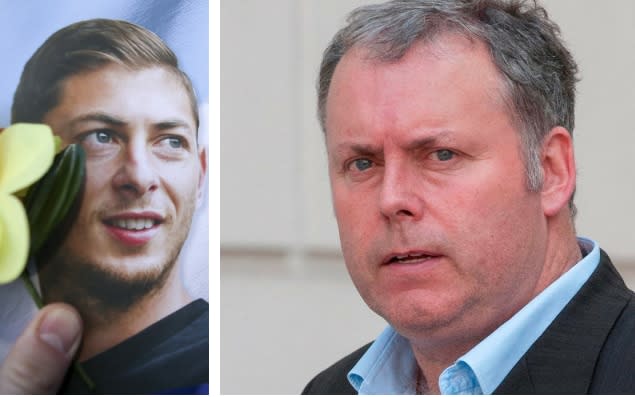 Footballer Emiliano Sala (left) died after his plane crashed into the Channel