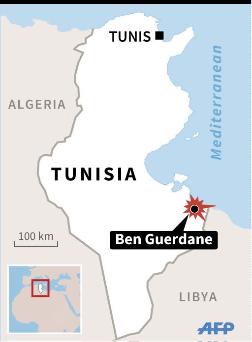 The Tunisian town of Ben Guerdane has a population of 60,000 people who rely on cross-border trade with Libya (AFP Photo/)
