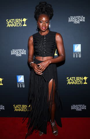 <p>Victoria Sirakova/Getty Images</p> Danai Gurira attends the 51st Annual Saturn Awards in Burbank, California