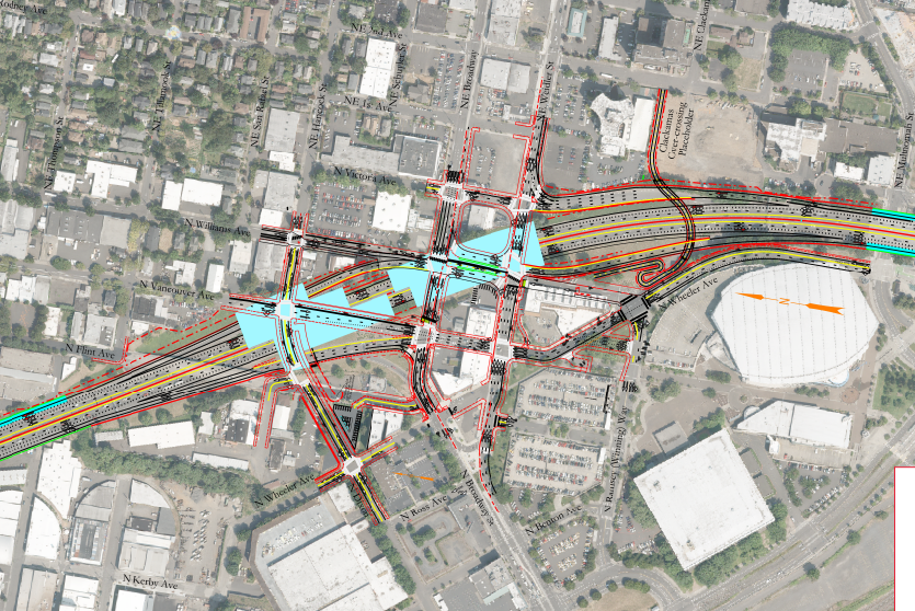 The preliminary design plan for the I-5 Rose Quarter improvement project