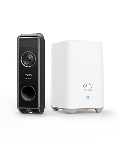 eufy Security Video Doorbell Dual Camera (Battery-Powered) with HomeBase, Wireless Doorbell Cam…