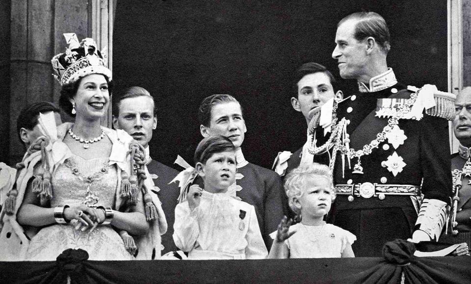 Queen Elizabeth, Prince Charles, Princess Anne and Prince Philip