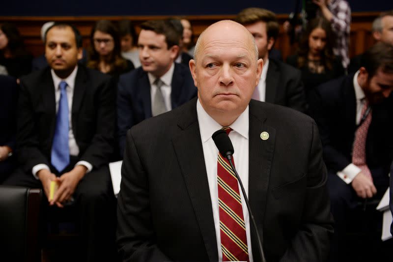 FILE PHOTO: Federal Aviation Administration (FAA) Administrator Stephen Dickson testifies before a House Transportation and Infrastructure Committee hearing at the Rayburn House office building in Washington