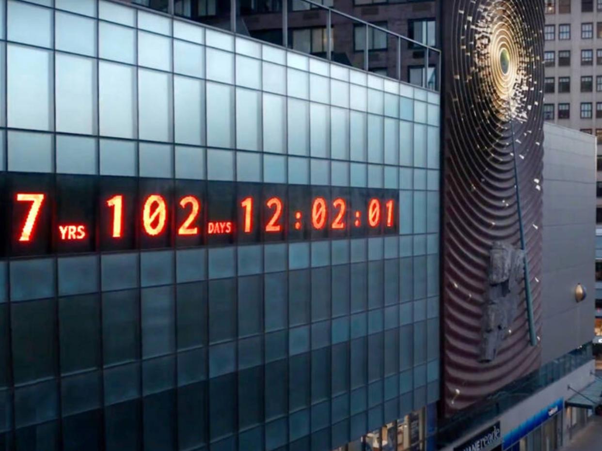 The climate clock has been installed in Union Square, New York City to show just how long the planet has to prevent climate change from becoming irreversible (https://climateclock.world/)