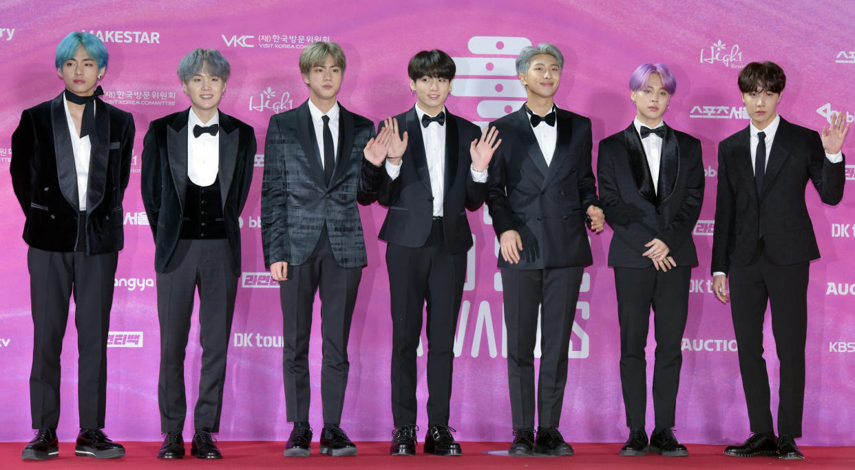 BTS en el 28th Seoul Music Awards at Gecheok Sky Dome 2019 en Seoul, Corea del Sur   (Photo by The Chosunilbo JNS/Multibits via Getty Images)