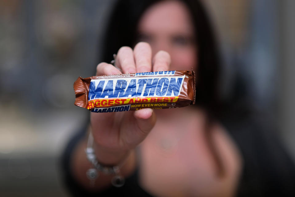 Smith's most prized possession is a Marathon bar dating back to 1982 which she bought on eBay two decades ago for £25. [Photo: SWNS] 