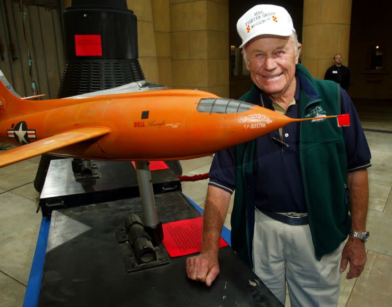 FILE PHOTO: Gen. Chuck Yeager at a screening in Hollywood