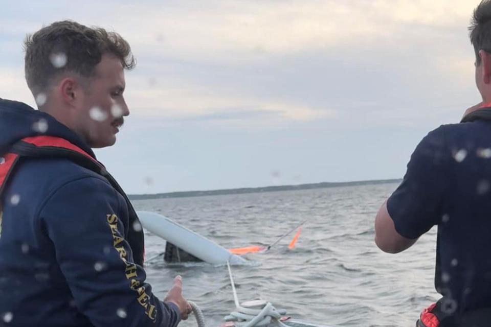 <p>U.S. Coast Guard</p> A photo of the May 6 North Carolina shipwreck