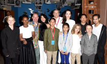 <p>If they look like red carpet naturals, it’s because they have experience. Here they are — with mama Angie, Ung, and other behind-the-scenes peeps — at a screening of<em> First They Killed My Father</em> at the Telluride Film Festival 2017 on Sept. 2 (Photo: Vivien Killilea/Getty Images) </p>