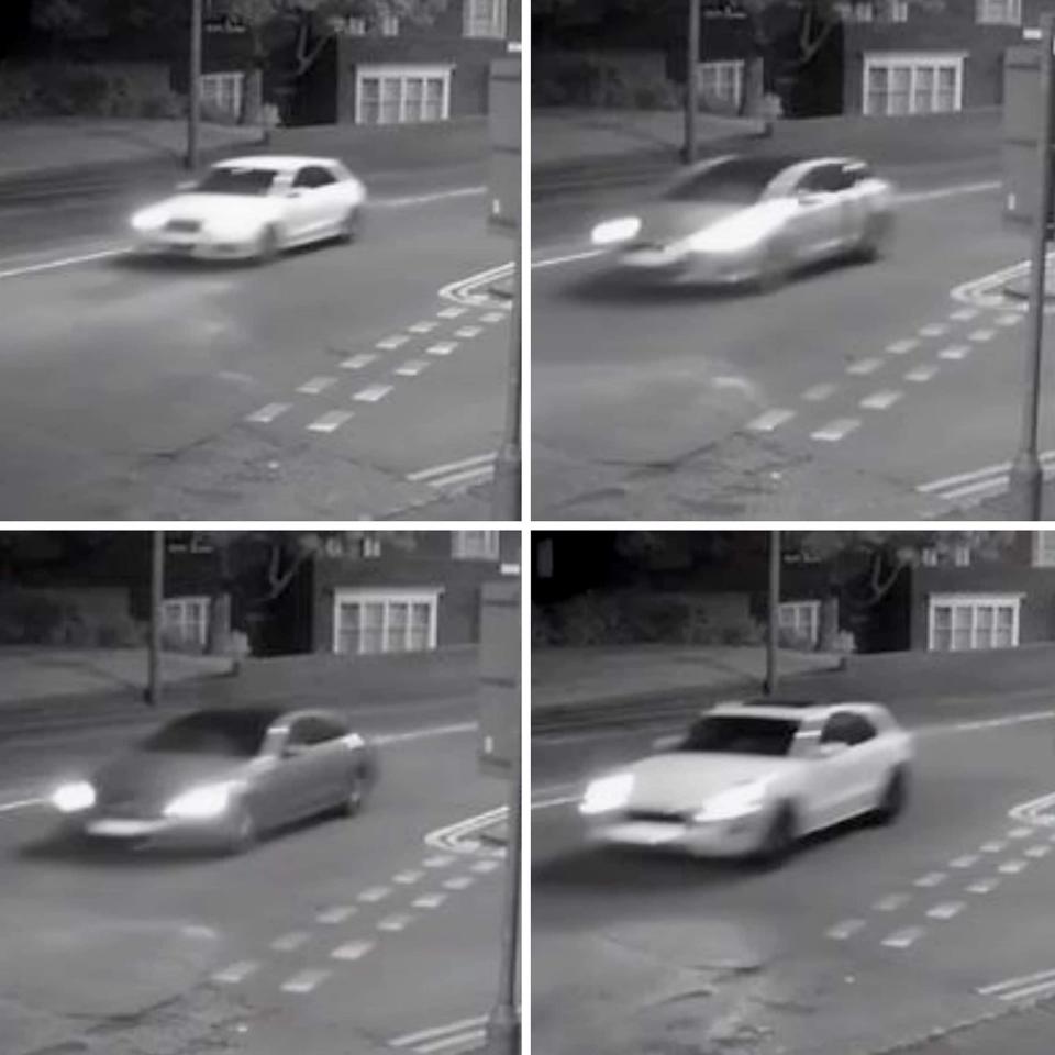 CCTV of cars in Aldridge at time of fatal stabbing - Credit: PA / West Midlands Police