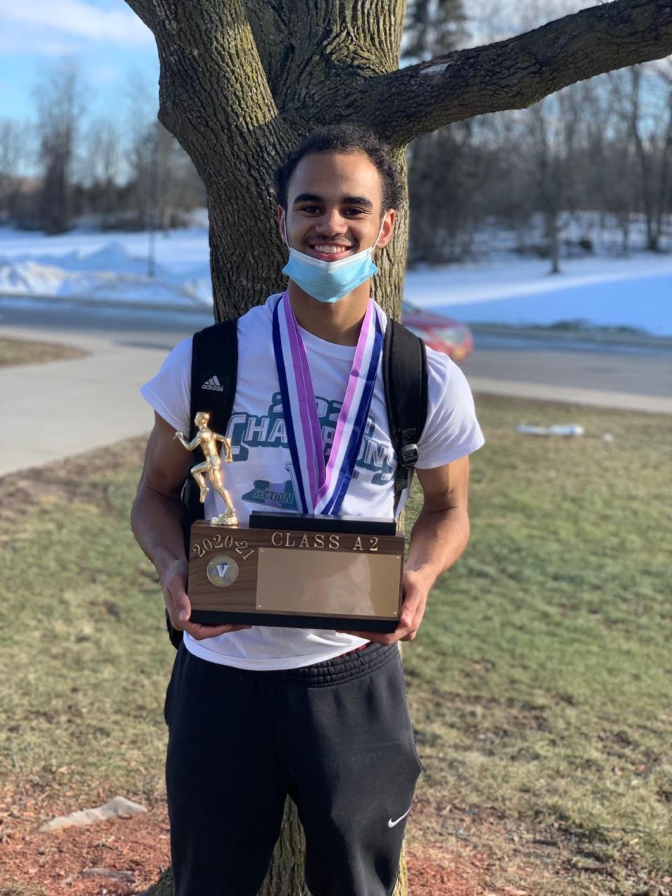 Norwood Hughes is a member of the 2021 Democrat and Chronicle All-Greater Rochester Boys Indoor Track and Field Team.
