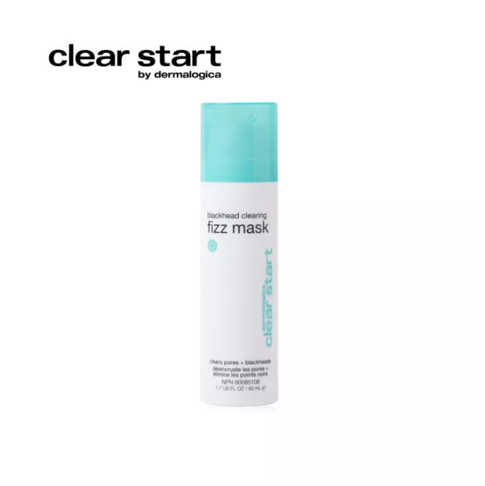 A product image of Clear Start by Dermalogica Blackhead Clearing Fizz Mask tube.