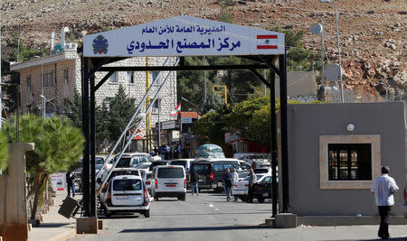 Vehicles are seen at Masnaa border crossing between Lebanon and Syria, Lebanon November 1, 2018. REUTERS/Jamal Saidi