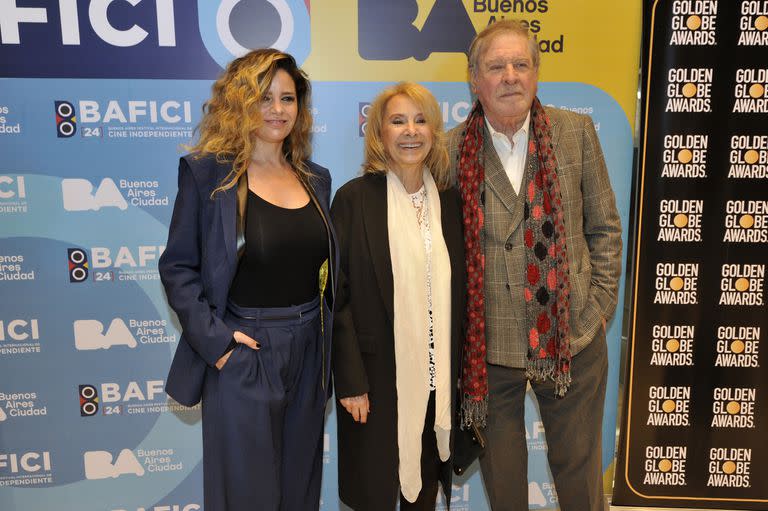 Romina Richi, Selva Alemán y Arturo Puig posaron ante la prensa en esta recepción organizada en el marco del BAFICI