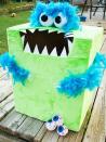 <p>If you have a cardboard box lying around, dress it up like a monster by taking apart a <a href="https://www.amazon.com/SACAS-Fashion-Feather-Chandelle-Turquoise/dp/B00H9ZNEHU?tag=syn-yahoo-20&ascsubtag=%5Bartid%7C10055.g.2618%5Bsrc%7Cyahoo-us" rel="nofollow noopener" target="_blank" data-ylk="slk:feathered boa;elm:context_link;itc:0;sec:content-canvas" class="link ">feathered boa</a> and adding some eyes and teeth. You can then use it as a spooky alternative to a bean-bag toss. </p><p><em><a href="http://www.triedandtrueblog.com/feed-the-monster-halloween-game/" rel="nofollow noopener" target="_blank" data-ylk="slk:Get the tutorial at Tried & True »;elm:context_link;itc:0;sec:content-canvas" class="link ">Get the tutorial at Tried & True »</a></em></p>